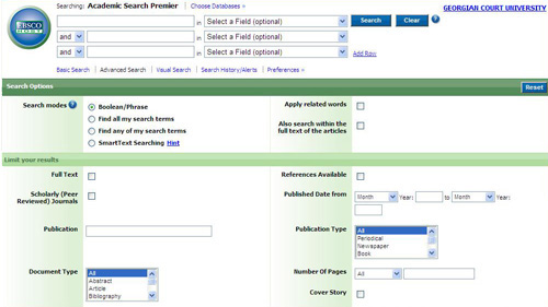 ASP blank search screen